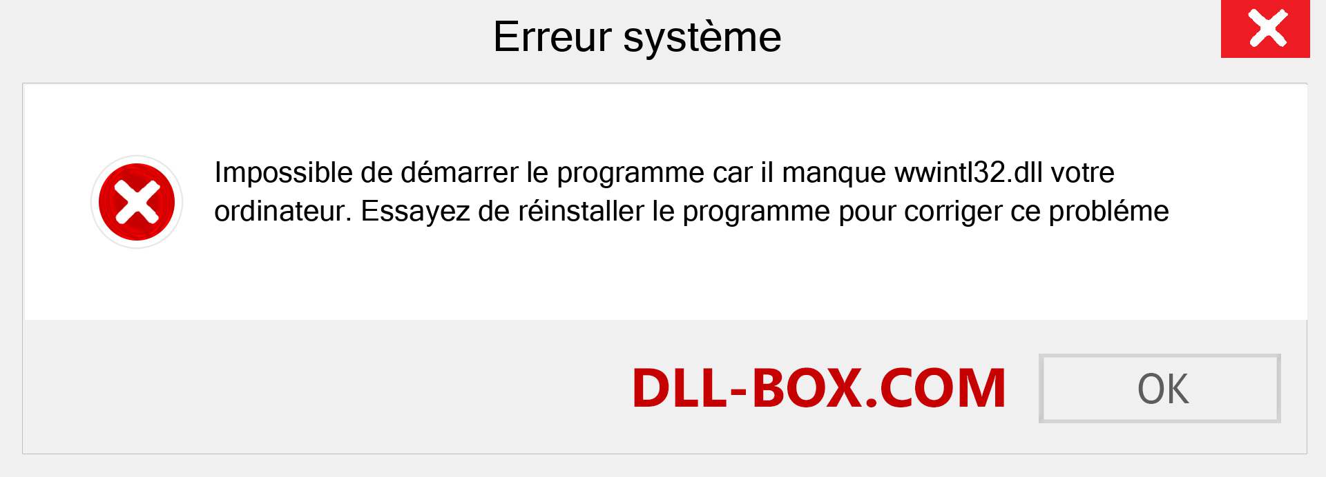 Le fichier wwintl32.dll est manquant ?. Télécharger pour Windows 7, 8, 10 - Correction de l'erreur manquante wwintl32 dll sur Windows, photos, images