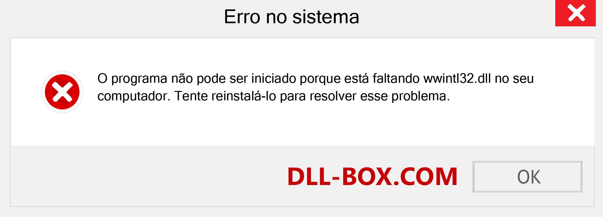 Arquivo wwintl32.dll ausente ?. Download para Windows 7, 8, 10 - Correção de erro ausente wwintl32 dll no Windows, fotos, imagens